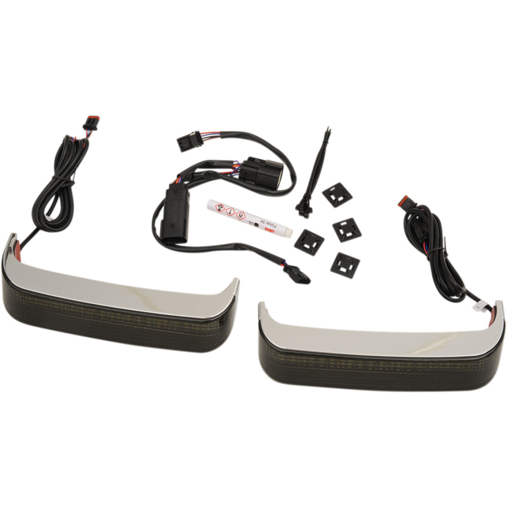 Sequential Bagz Saddlebag Lights - Chrome/Smoke Lens