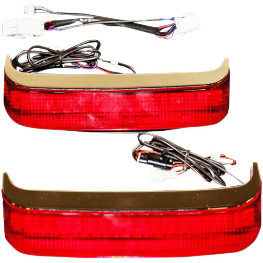 Sequential Bagz Saddlebag Lights - Chrome/Red Lens