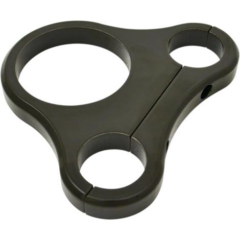 Tee-Bar Single Gauge Mount for 1 1/4in. T-Bars - 2.375/2.4in. Mini Gauges - Flat Black