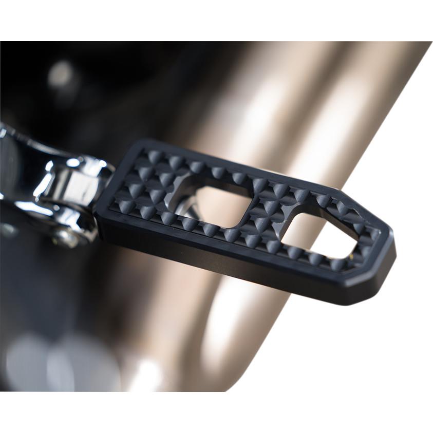 Billet Footpegs - 4in. L x 1.5in. W - Black Anodized