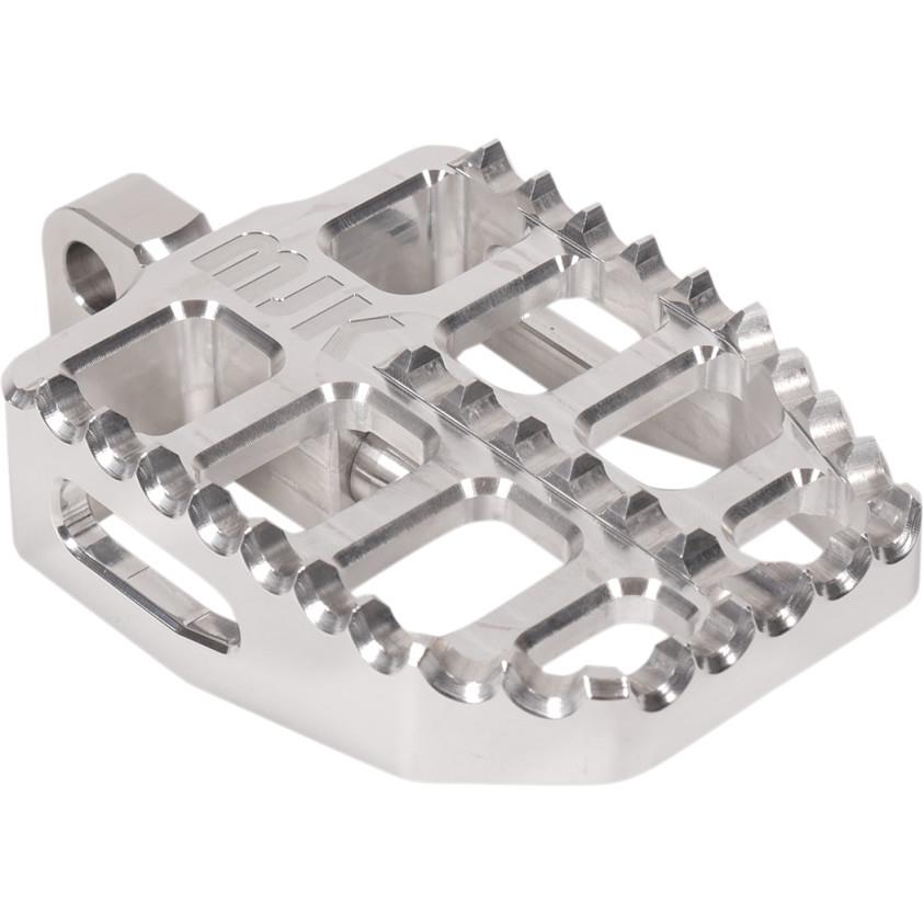 Billet Footpegs - 3in. L x 4in. W - Machine Finish