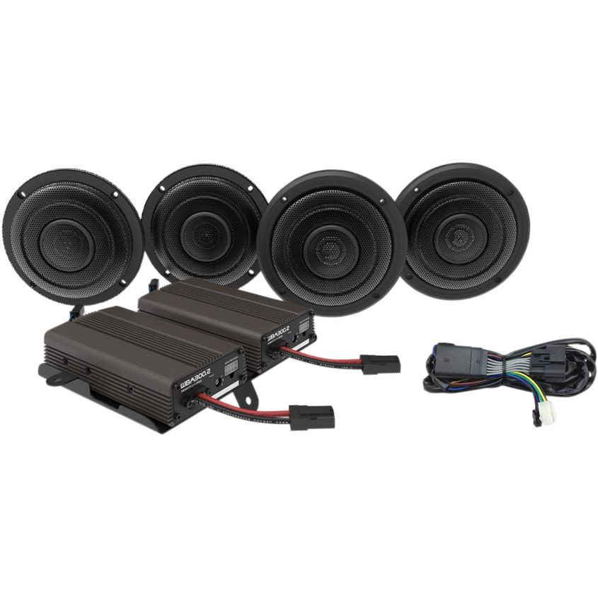 Front/Rear Speaker Kit with 600-Watt Amp