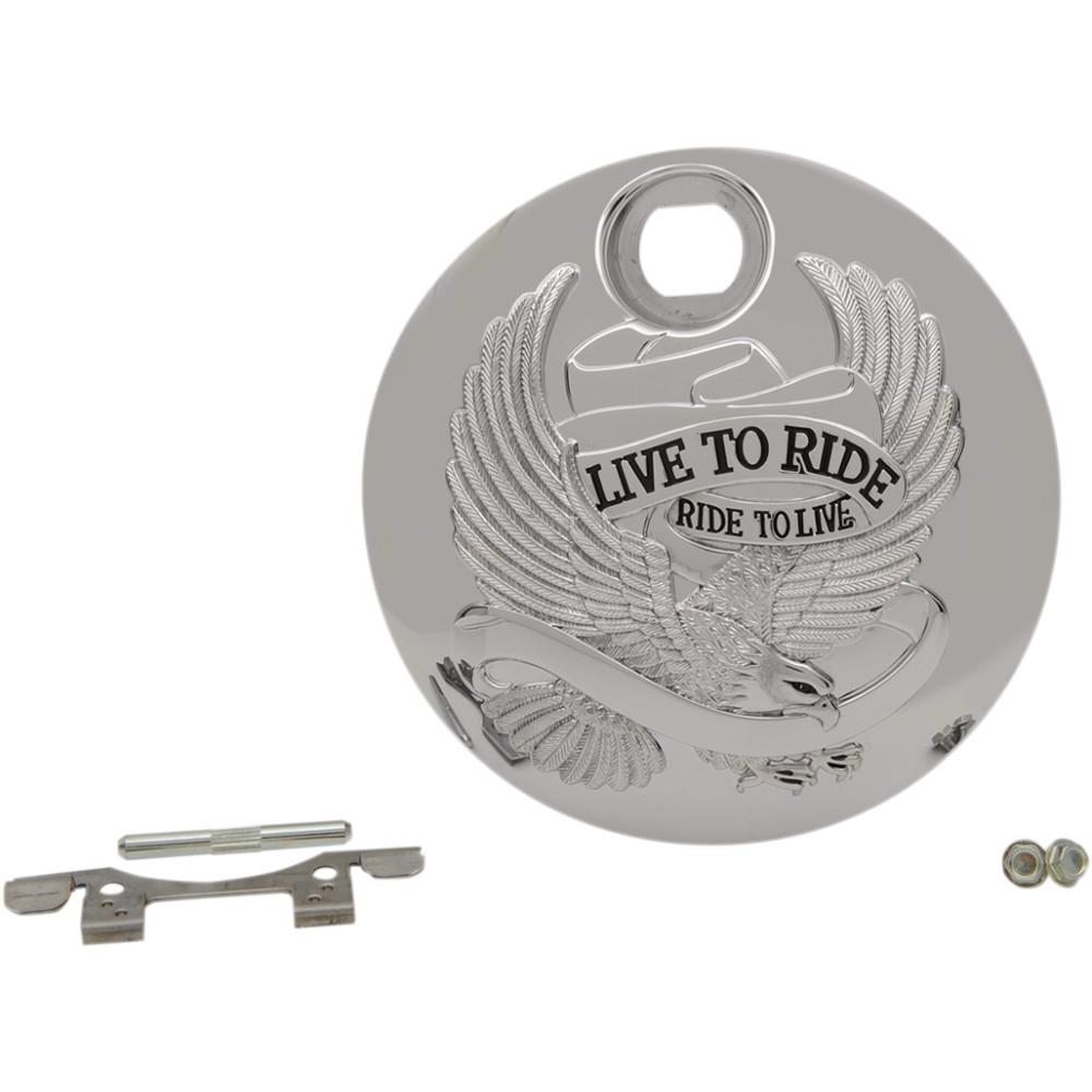 Live to Ride Fuel Console Door - Chrome