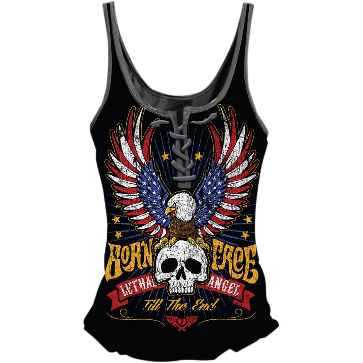 Born Free Womens Lace Up Tank Top