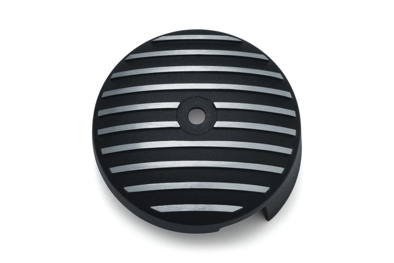 Finned Starter End Cover - Satin Black and Machined