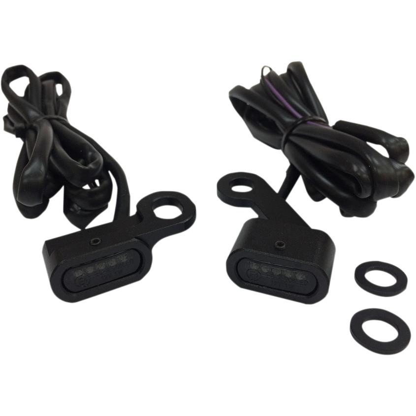 LED Handlebar Marker Lights - Black/Smoke Lens