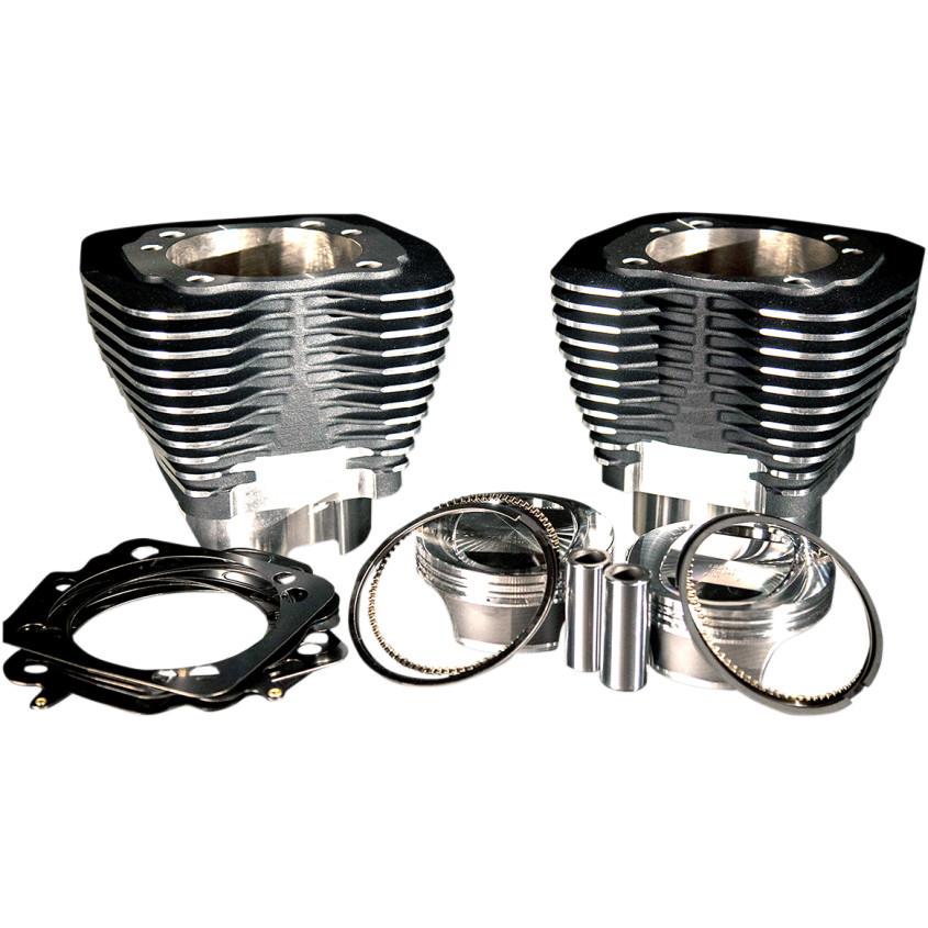 Bolt-On Big Bore Kit - 4.5in. Bore - 10.8:1 Compression - Domed Black with Highlighted Fins
