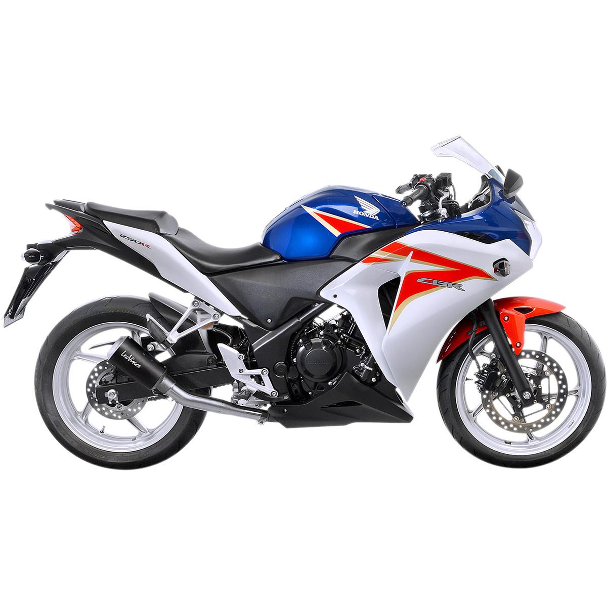 LV-10 Slip-On - Stainless Tailpipe/Black Muffler/Stainless Steel End Cap