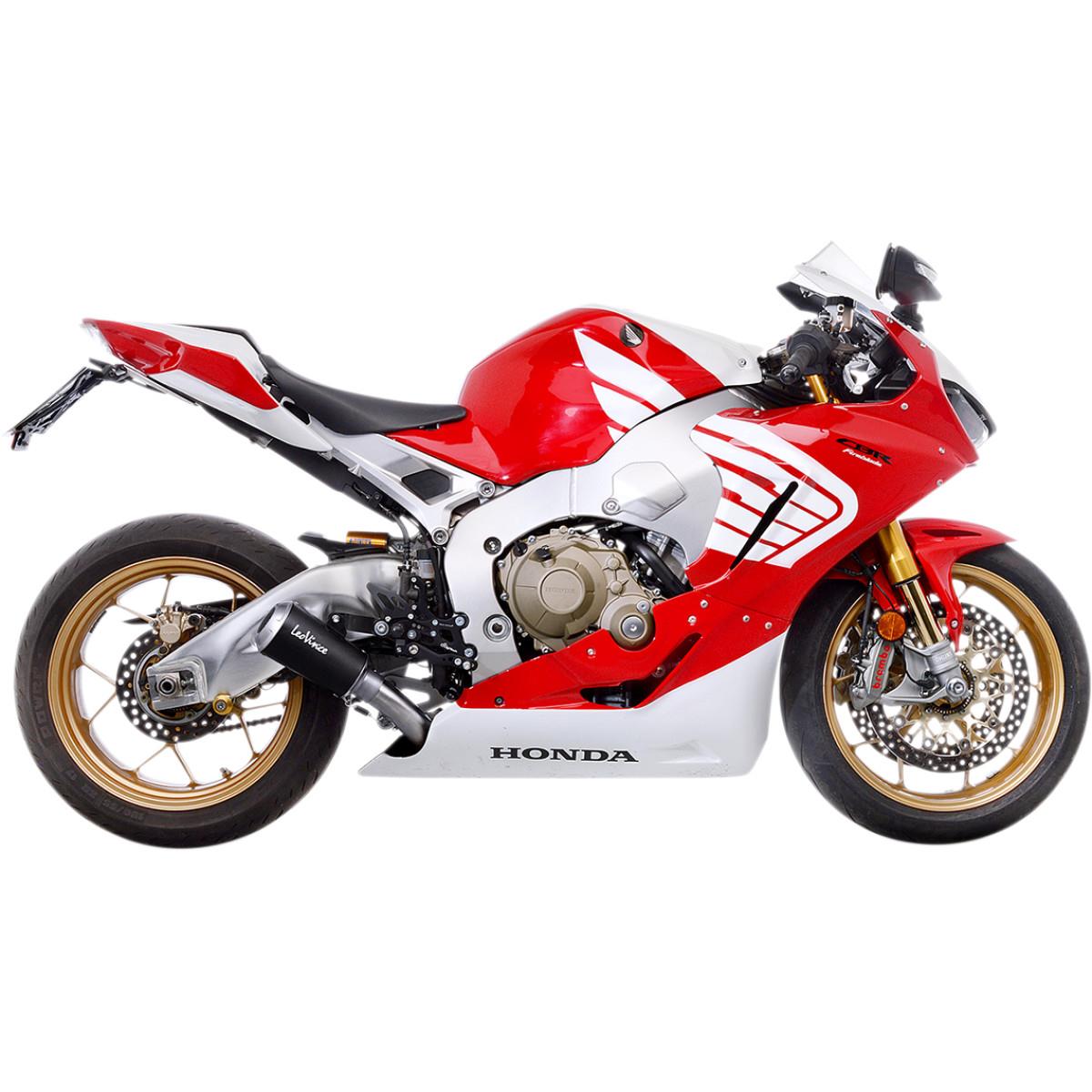 LV-10 Slip-On - Stainless Tailpipe/Black Muffler/Stainless Steel End Cap