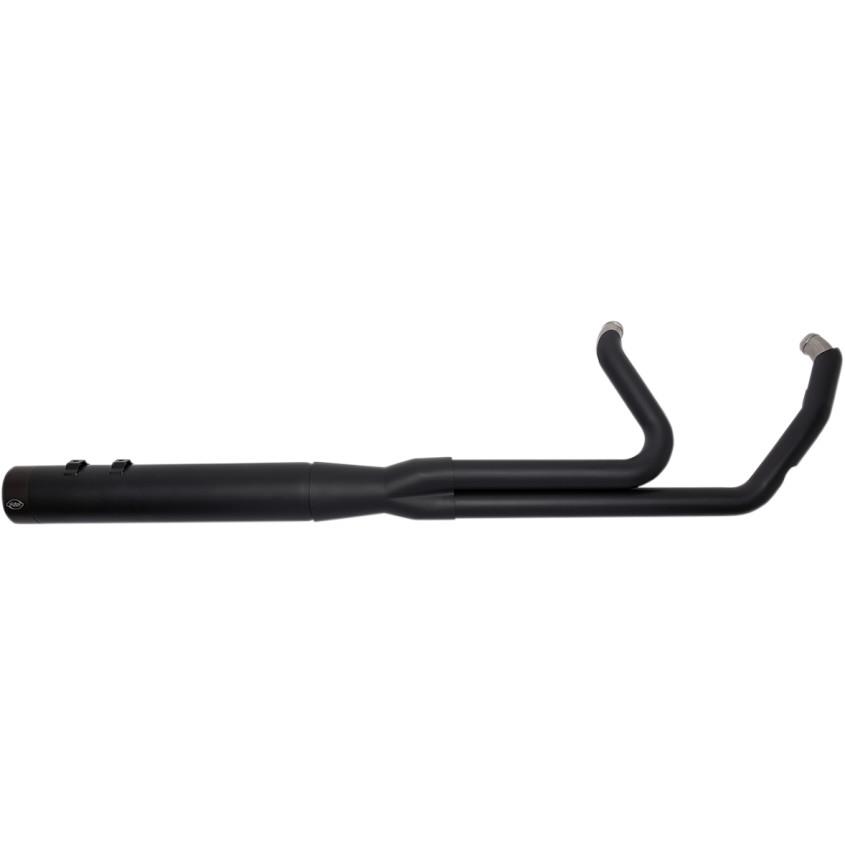 Sidewinder 2-1 Exhaust without Cats - Black Ceramic with Black Highlighted Machined End Cap