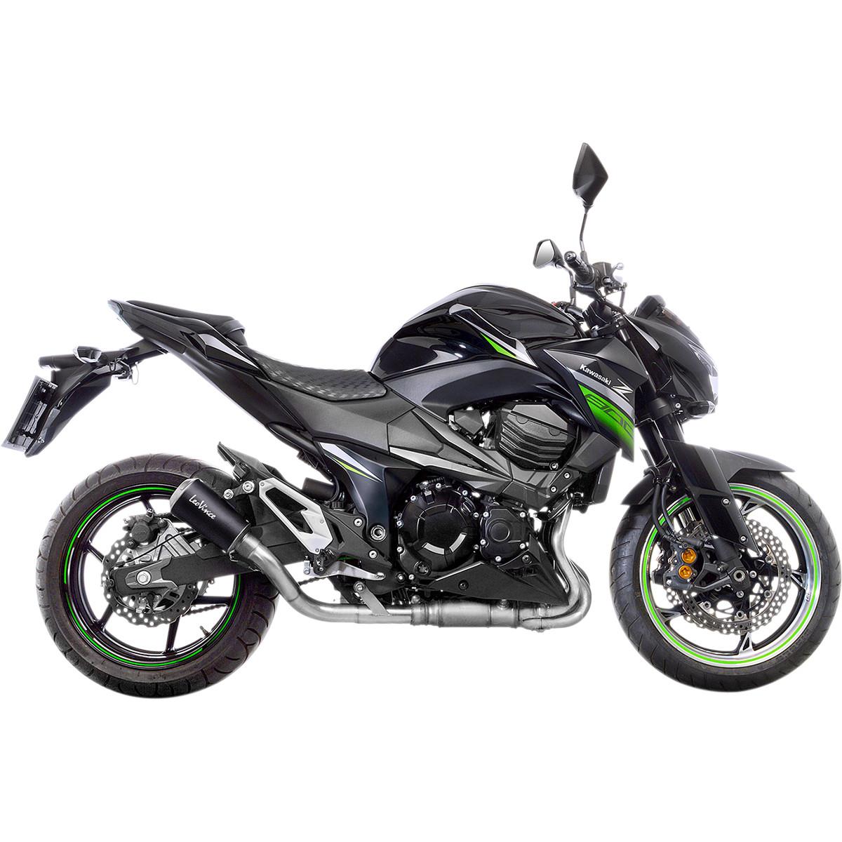 LV-10 Slip-On - Stainless Tailpipe/Black Muffler/Stainless Steel End Cap