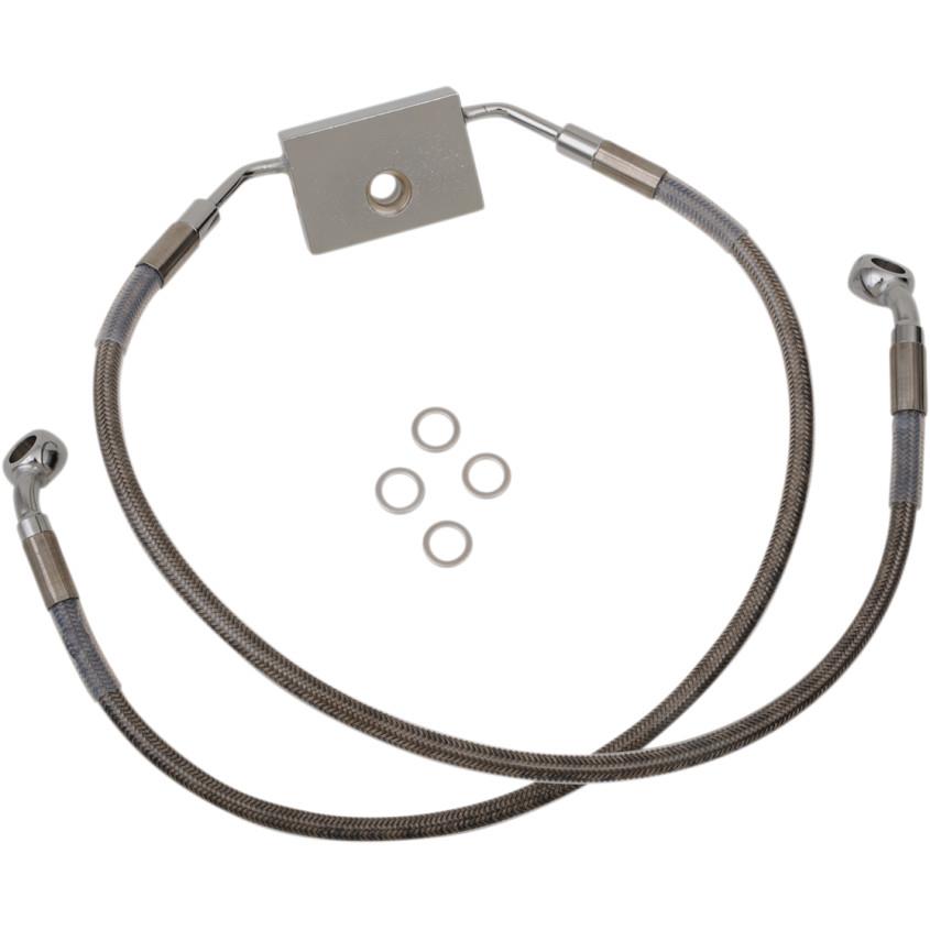 Standard Length Front Stainless Steel Brake Line Kit - Clear