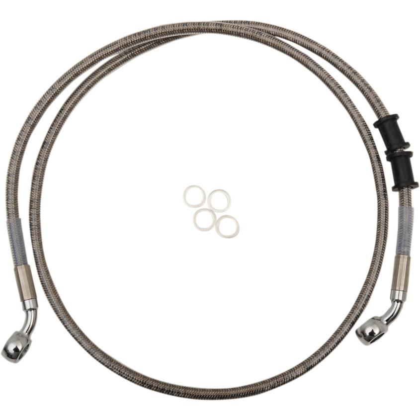 Standard Length Front Stainless Steel Brake Line Kit - Clear