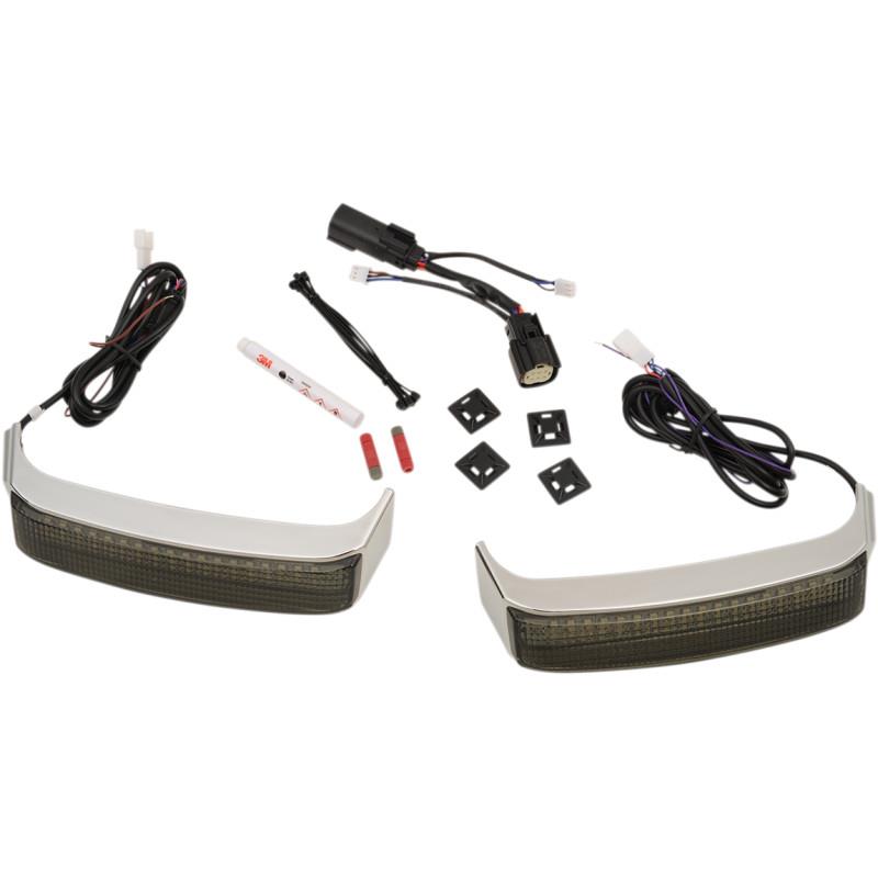 Sequential Bagz Saddlebag Lights - Chrome/Smoke Lens