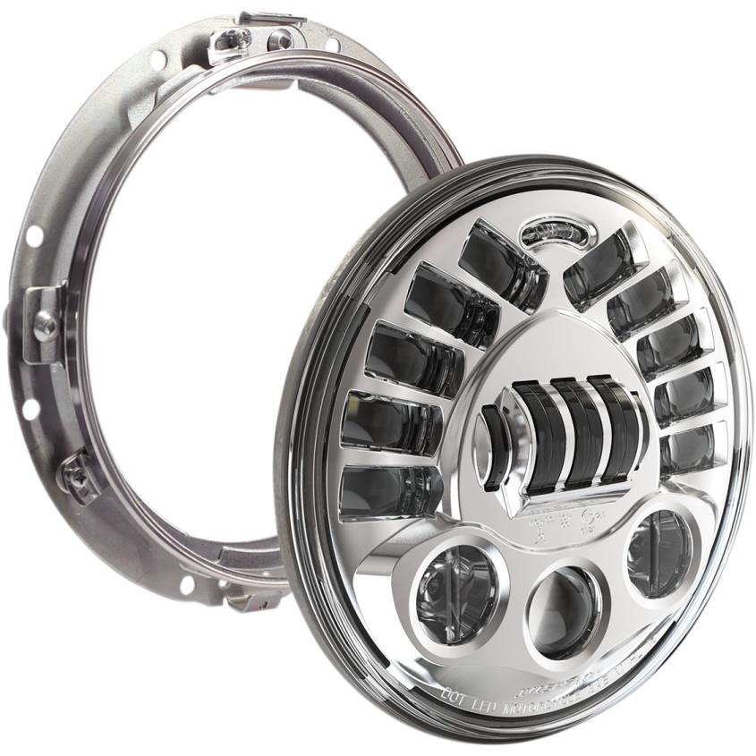 7in. 8790 LED Adaptive 2 Headlight with Mounting Ring - Chrome