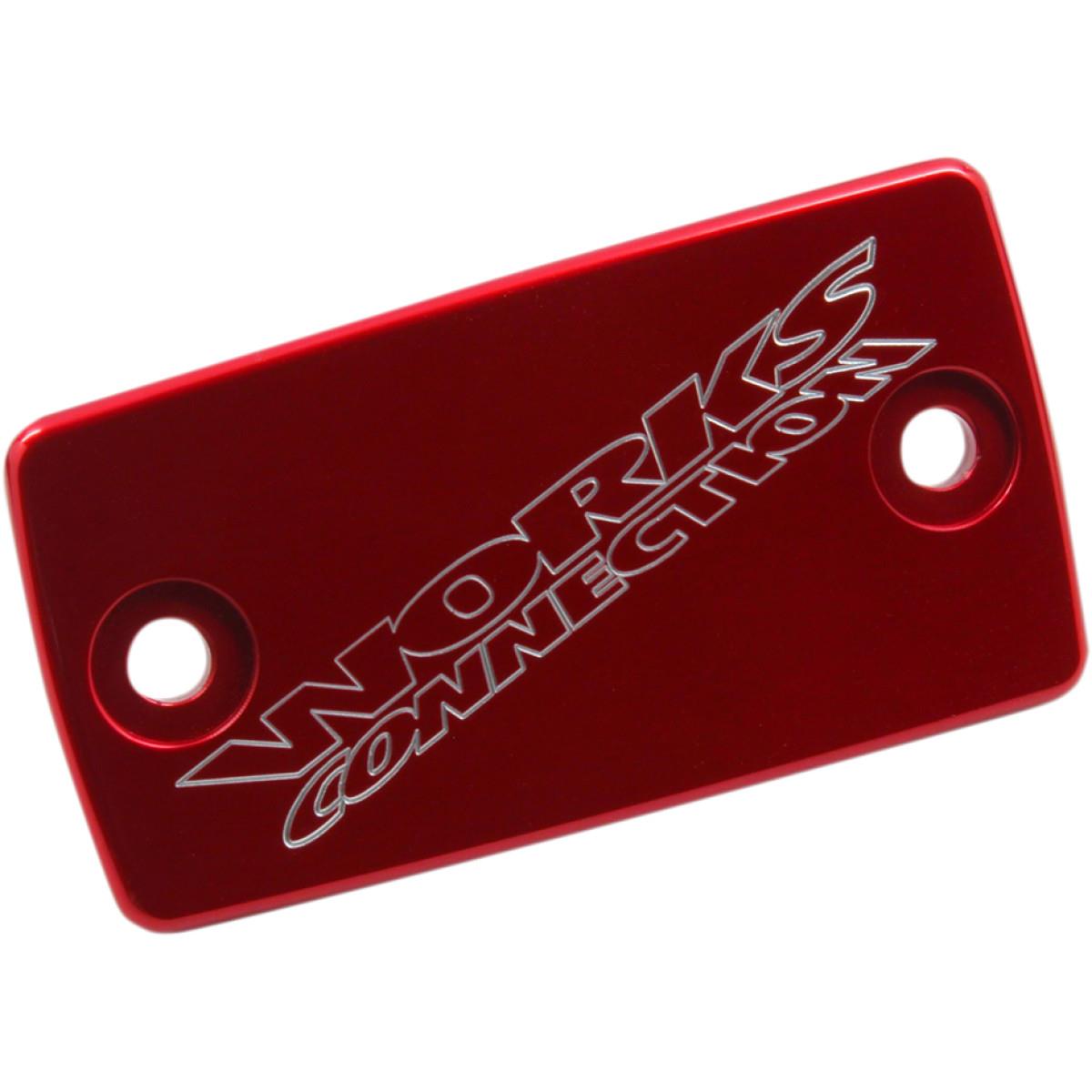 Anodized Billed Aluminum Front Brake Reservoir Cover - Red