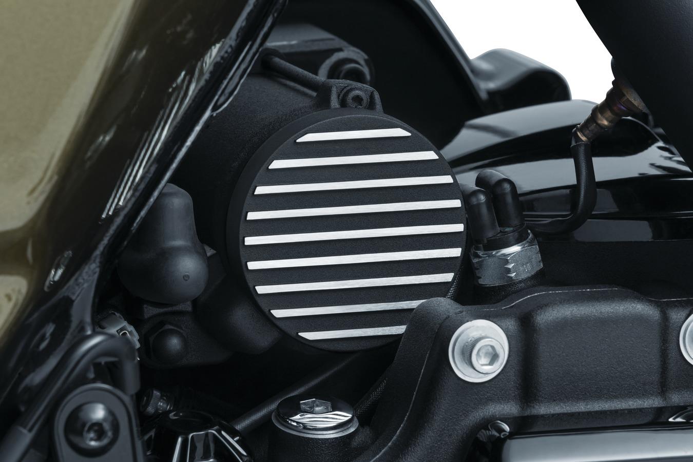 Finned Starter End Accent - Satin Black and Machined