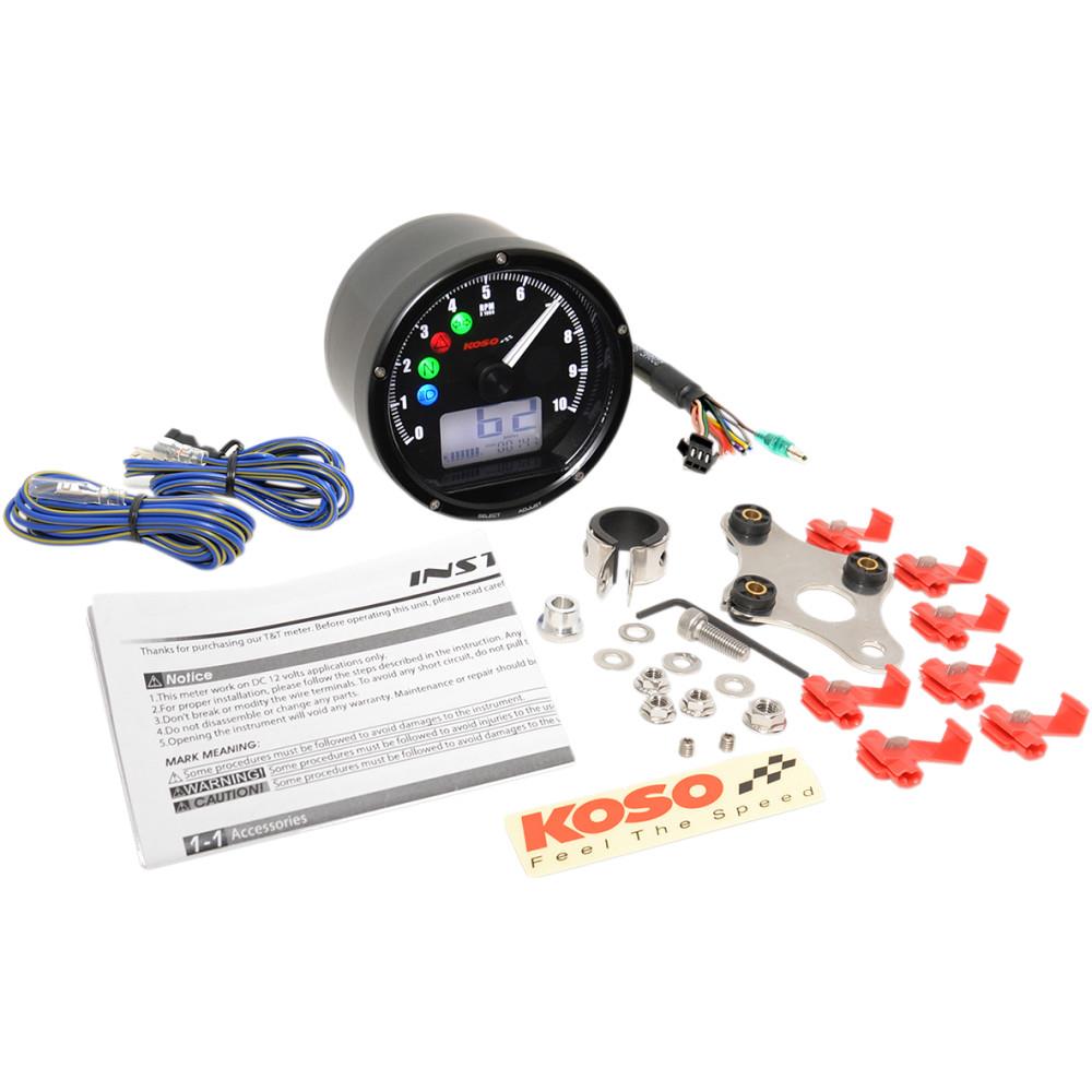 HD TNT-01 Electronic Speedometers/ Tachometers - Black/Black