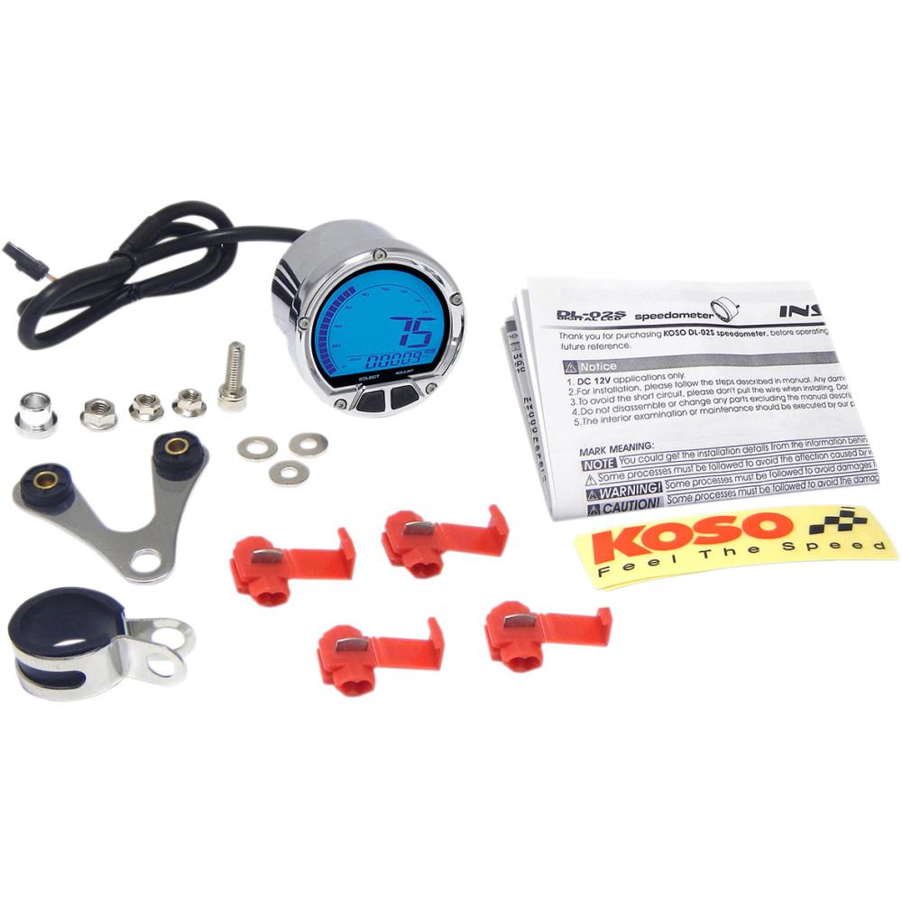 HD DL-02S Electronic Speedometer - Chrome Casing