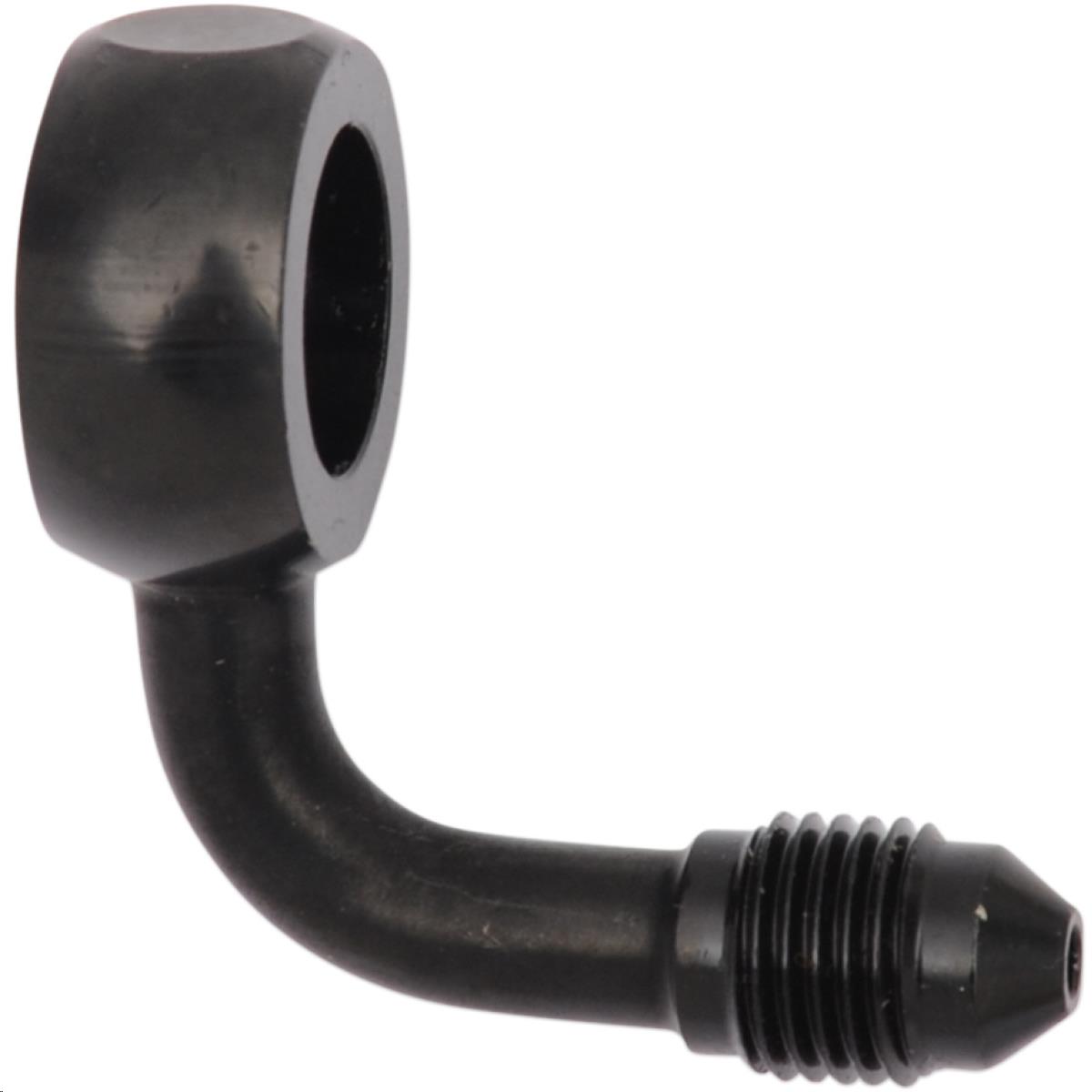 12mm Banjo x AN-3 Brake Line Fitting - 90deg. - Black