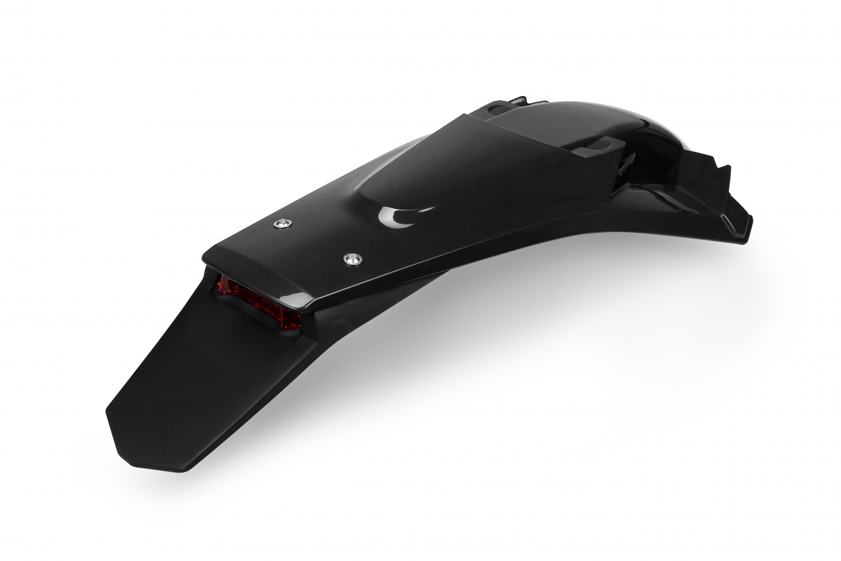 Enduro Rear Fender with Light - Black