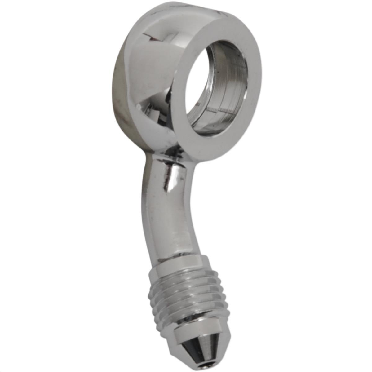 12mm Banjo x AN-3 Brake Line Fitting - 35deg. - Chrome