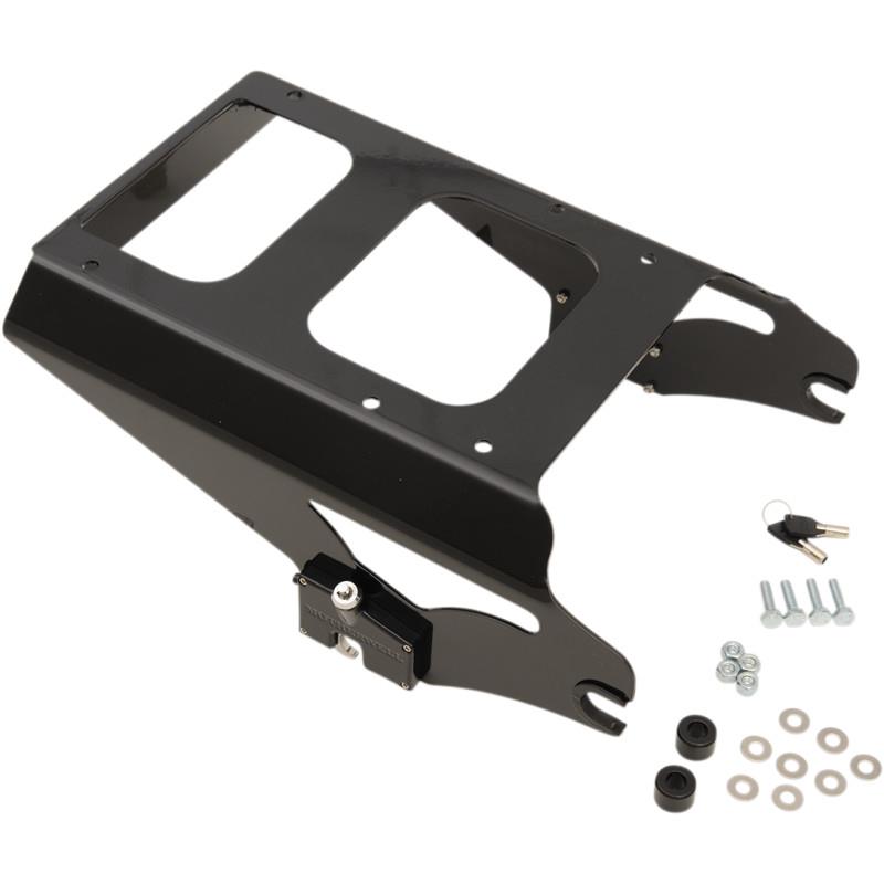 2-Up Detachable Tour-Pak Mounting Rack - Locking - Gloss Black