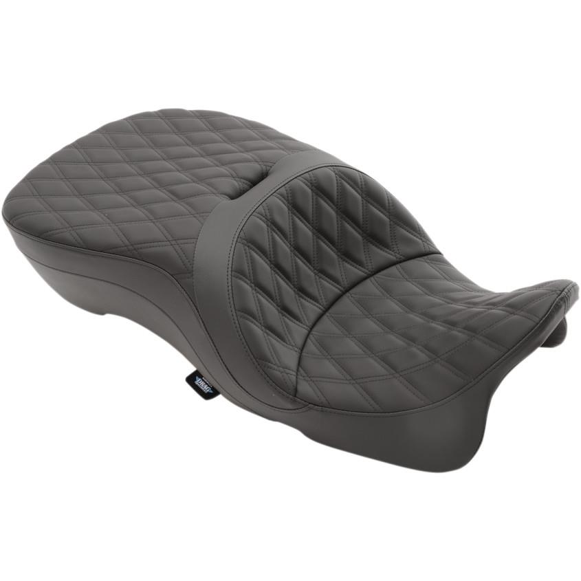 Forward Positioning Large Touring Seat - Double Diamond Stitch