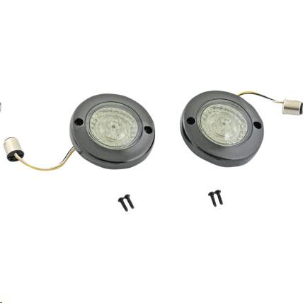 Probeam Flat Bezel Dynamic Ringz LED Front Turn Signal Inserts - Gloss Black