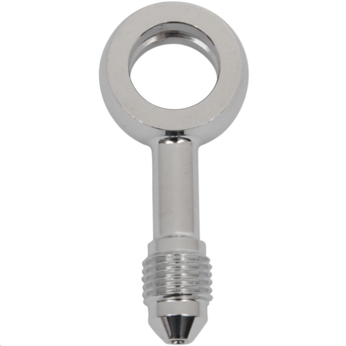 12mm Banjo x AN-3 Brake Line Fitting - 180deg. - Chrome