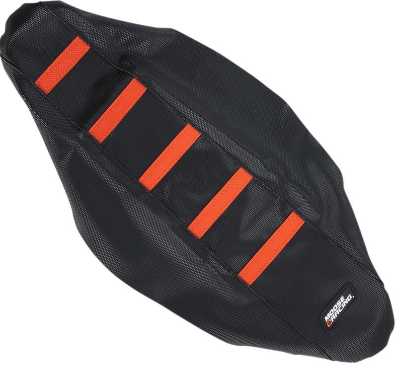 Ribbed Seat Cover - Black/Orange Ribbed