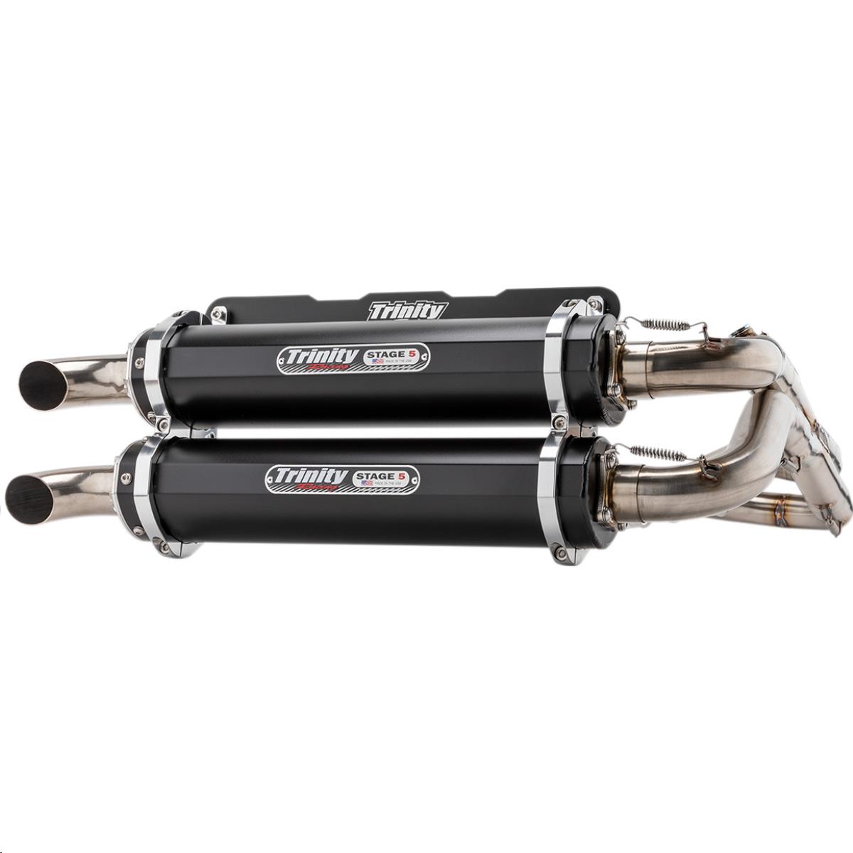 Stage 5 Dual Exhaust System - Black Muffler