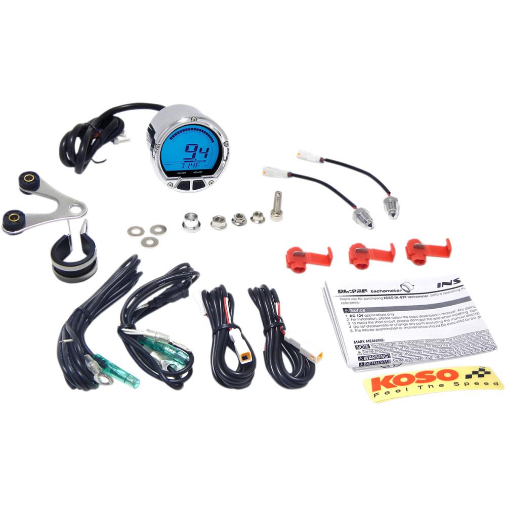 HD DL-02R Electronic Tachometer - Chrome