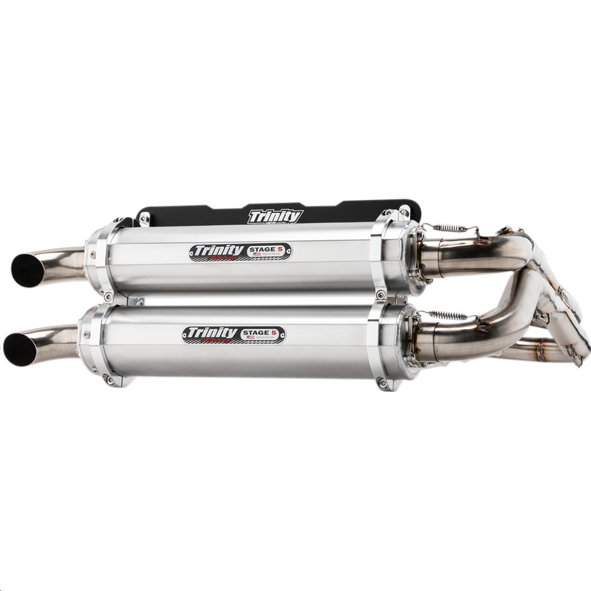 Stage 5 Dual Exhaust System - Brushed Muffler