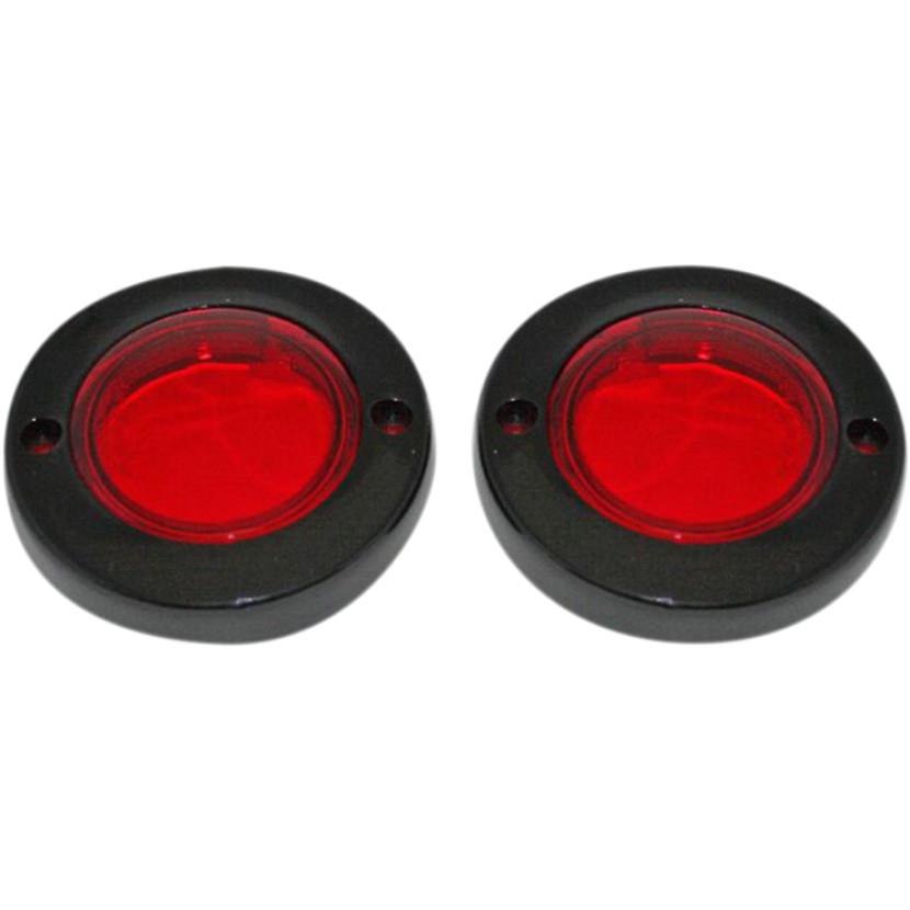 Probeam Bullet Turn Signal Adapters - Gloss Black/Red Lens