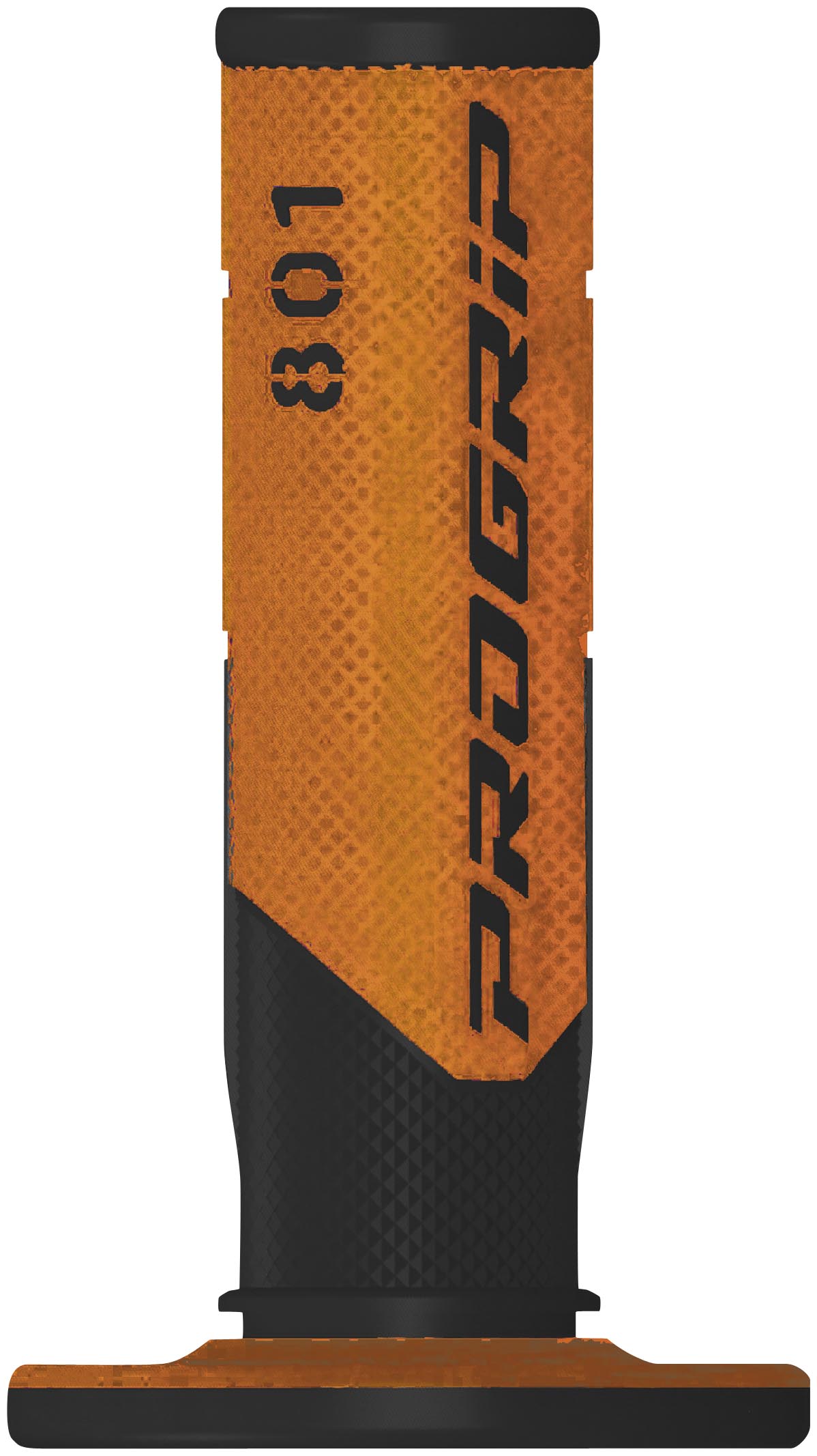 801 Hybrid Duo-Density Cross Grips - Black/Orange