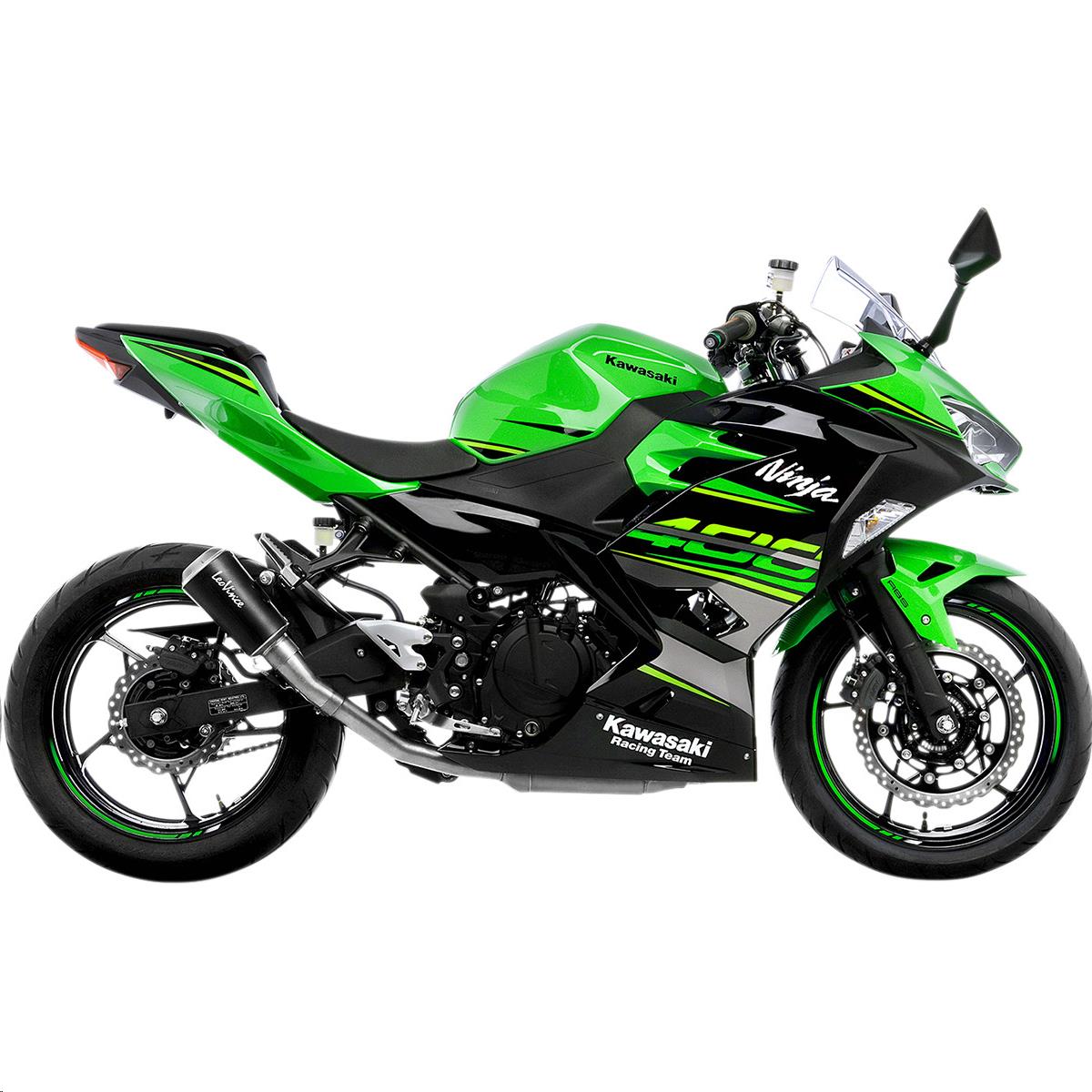 LV-10 Slip-On - Stainless Tailpipe/Black Muffler/Stainless Steel End Cap