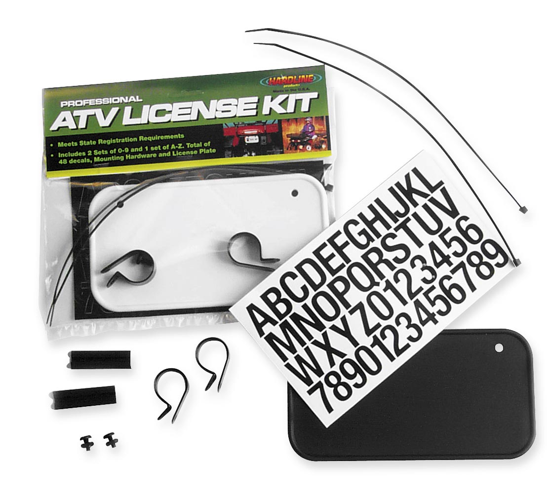 ATV License/Registration Kit - Black Plastic Kit