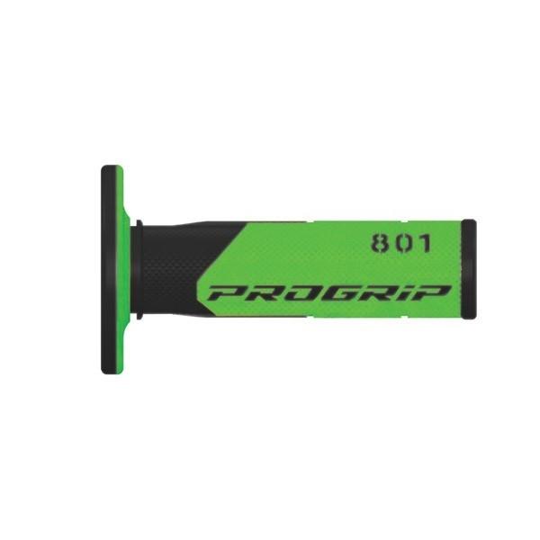 801 Hybrid Duo-Density Cross Grips - Black/Green