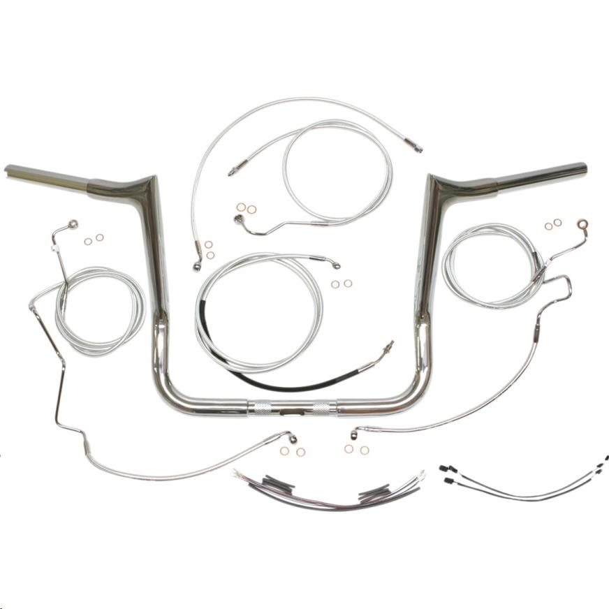 1-1/4in. Viking Ape Hanger Handlebar Kit - 16in. - Chrome