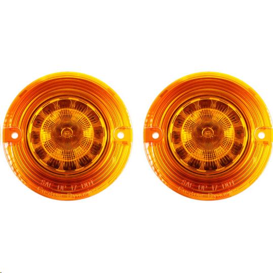 Probeam Flat Bezel LED Turn Signal Inserts for Models with 1157 Contact Bases - Amber