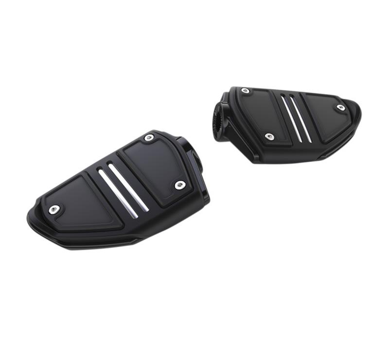 Twin Rail Footrests without Mounts - Black