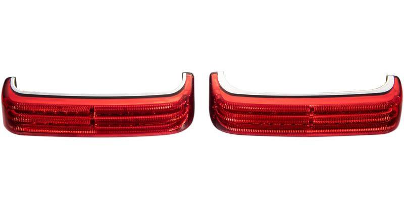 Probeam Saddlebag Lights - Chrome/Red Lens