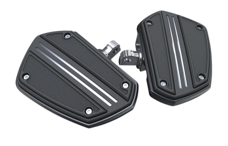 Twin Rail Mini Floorboards with Male Mounts - Black