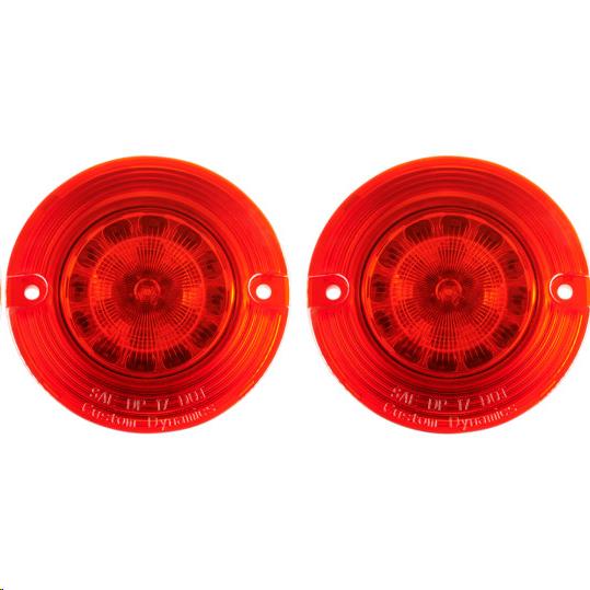 Probeam Flat Bezel LED Turn Signal Inserts for Models with 1157 Contact Bases - Red