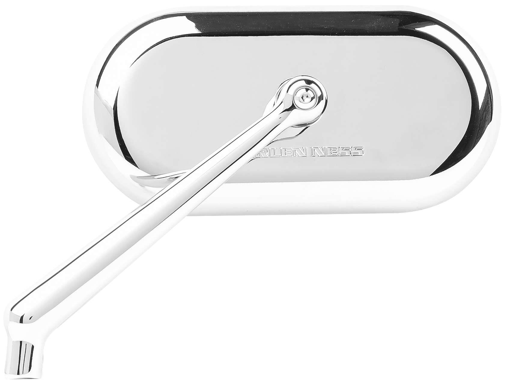 Forged Oval Short Stem Billet Mirror - Left - Chrome