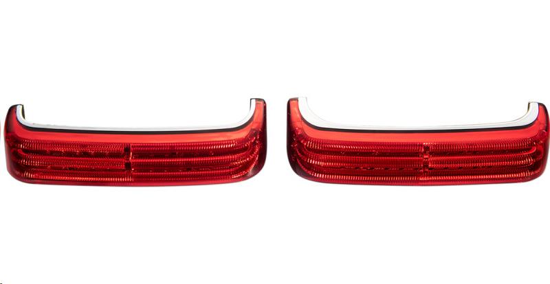 Probeam Saddlebag Lights - Chrome/Red Lens