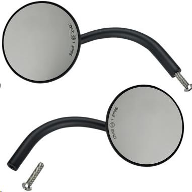 Round Perch Mount Utility Mirror - Black