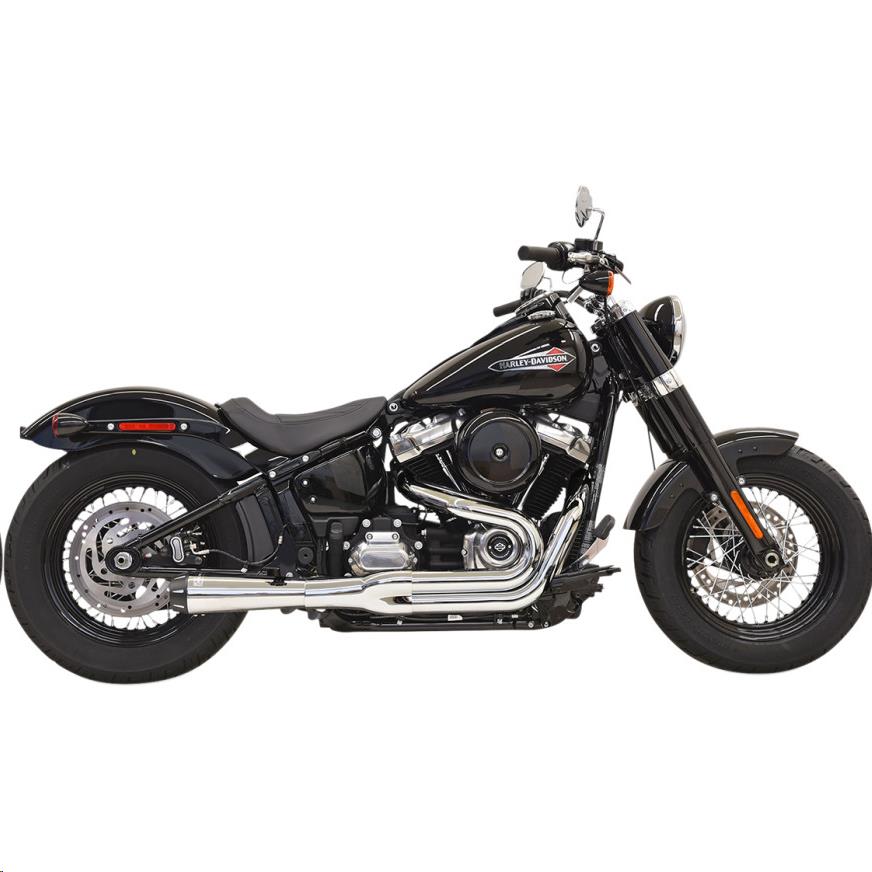 Road Rage III 2-Into-1 Exhaust System - Chrome with Full Chrome Heat Shields