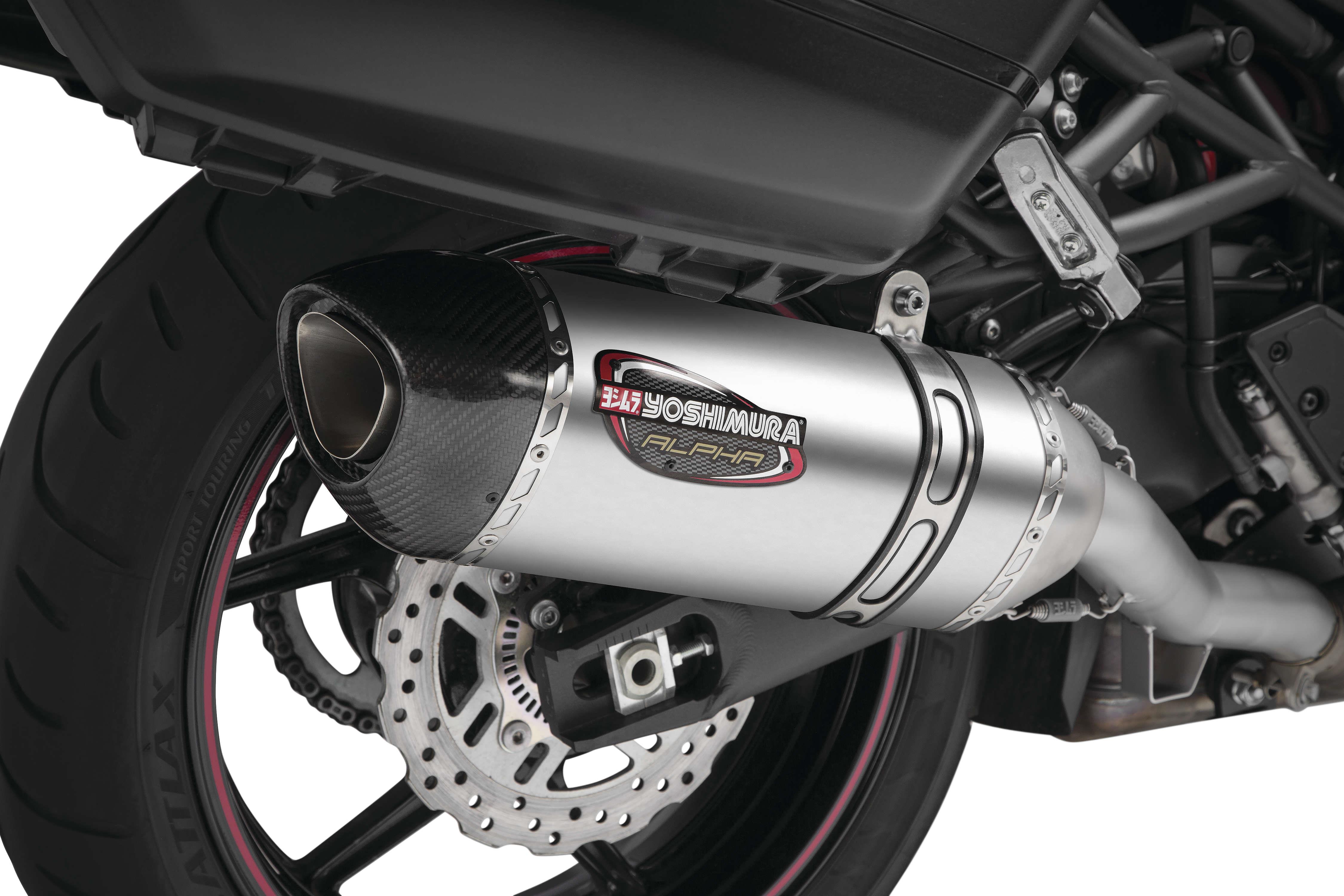 Alpha Street Series Slip-On - Stainless Steel Muffler - Carbon Fiber End Cap